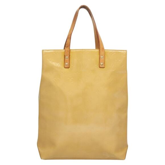 LOUIS VUITTON Monogram Vernis Reade MM Hand Bag Beige M91141 - Picture 3 of 12